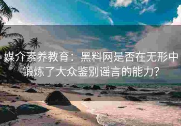 媒介素养教育：黑料网是否在无形中锻炼了大众鉴别谣言的能力？