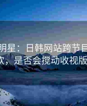 韩综全明星：日韩网站跨节目策划大联欢，是否会搅动收视版图？