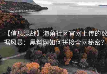 【信息混战】海角社区官网上传的数据风暴：黑料网如何拼接全网秘密？