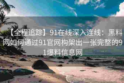 【全程追踪】91在线深入连线：黑料网如何通过91官网构架出一张完整的91爆料信息网