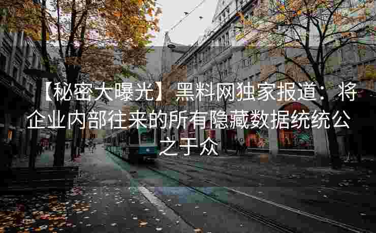 【秘密大曝光】黑料网独家报道：将企业内部往来的所有隐藏数据统统公之于众
