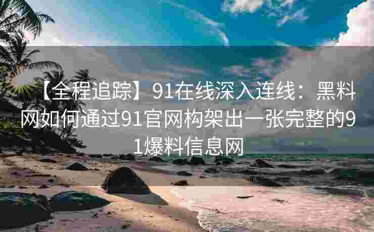 【全程追踪】91在线深入连线：黑料网如何通过91官网构架出一张完整的91爆料信息网